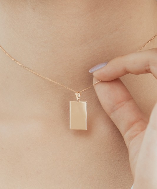 Auksinis pakabukas "Plokštelė"