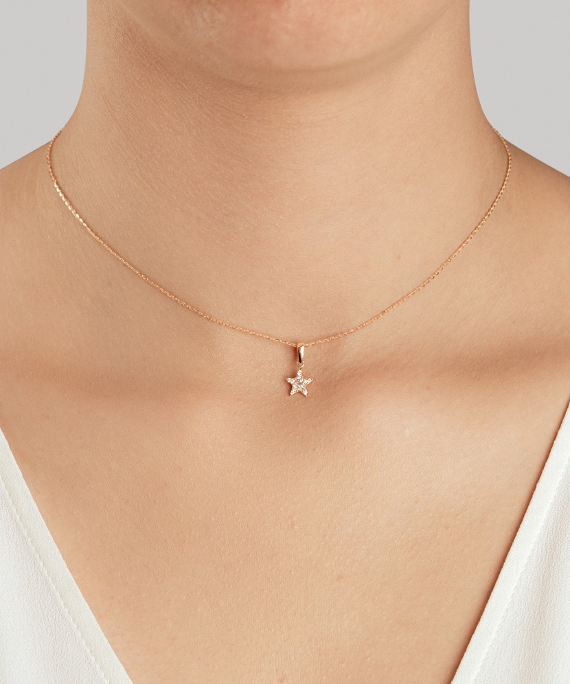 Auksinis pakabukas su cirkoniais "Žvaigždė"