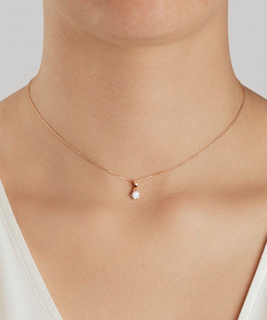 Auksinis pakabukas su cirkoniais