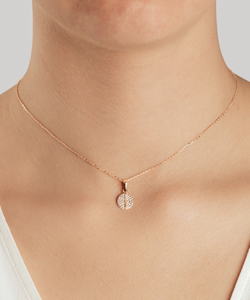 Auksinis pakabukas su cirkoniais