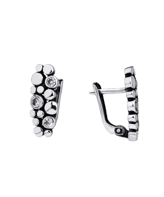 Sidabriniai auskarai su cirkoniais  - Goldinga