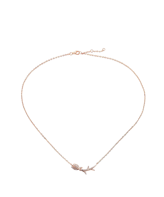 Paauksuota sidabrinė grandinėlė su cirkonio pakabuku  - Goldinga