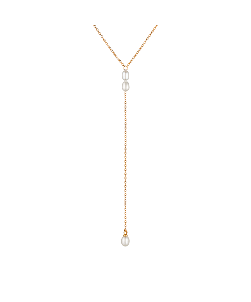 Paauksuota Sidabrinė grandinėlė su perlais