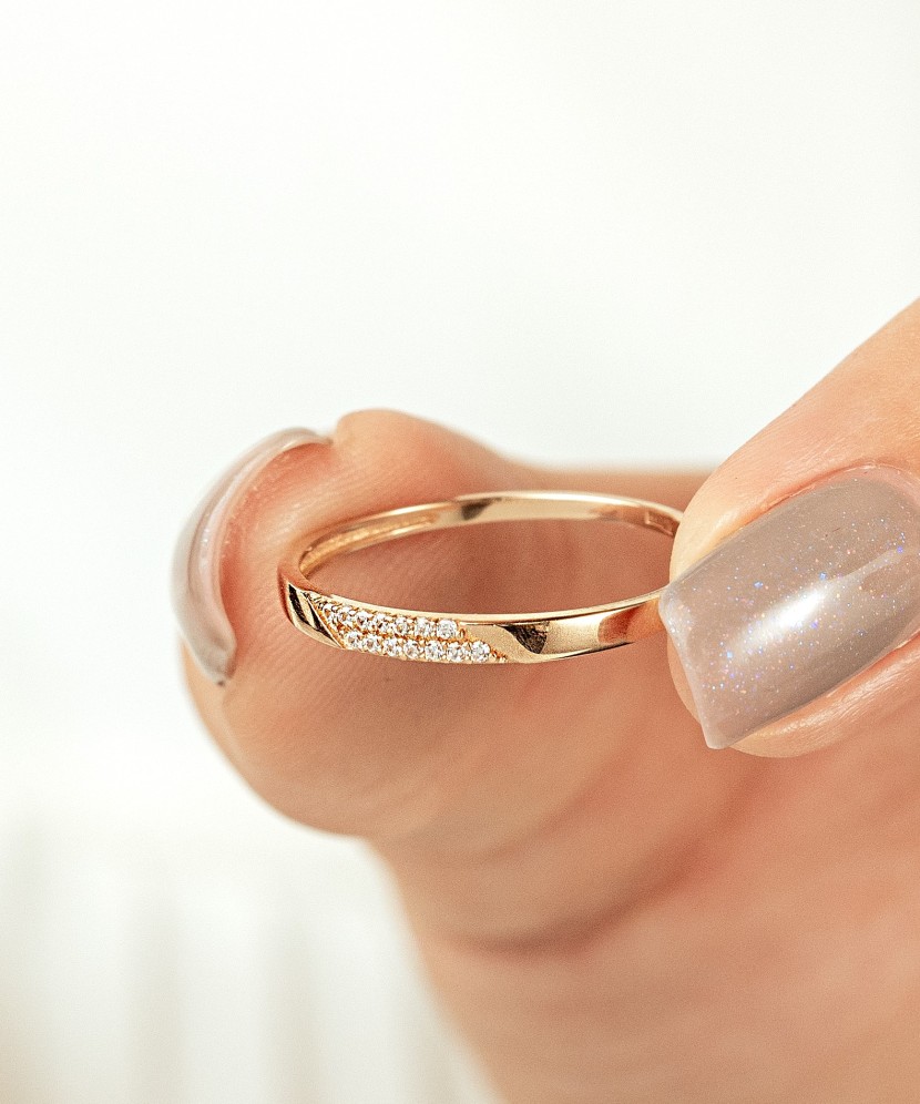 Auksinis žiedas su cirkoniais  - Goldinga