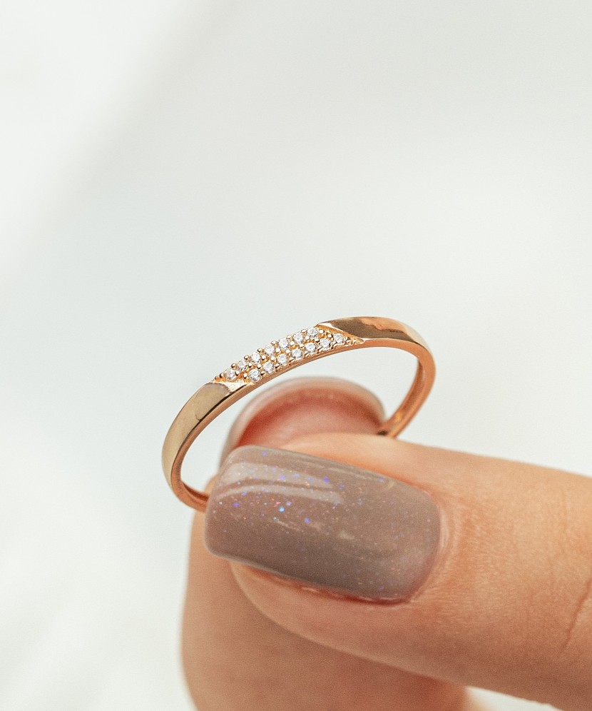 Auksinis žiedas su cirkoniais  - Goldinga