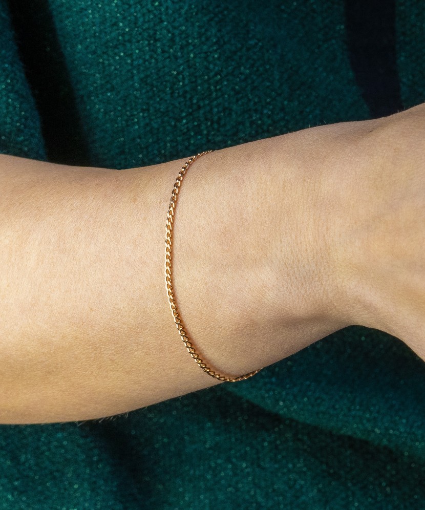 Auksinė apyrankė "Curb" 2mm - Auksinės apyrankės - Goldinga