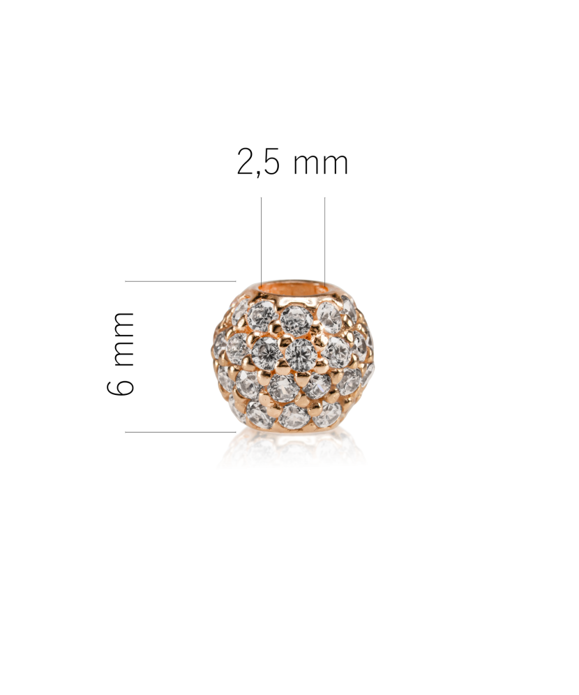 Auksinis pakabukas su cirkoniais "bačkutė"