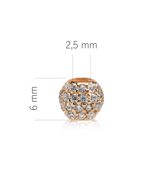 Auksinis pakabukas su cirkoniais "bačkutė"