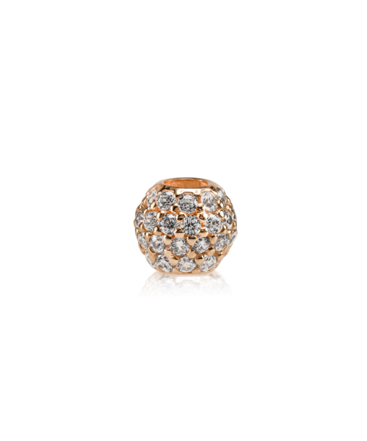 Auksinis pakabukas su cirkoniais "bačkutė"