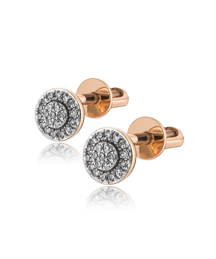 Auksiniai auskarai su deimantais