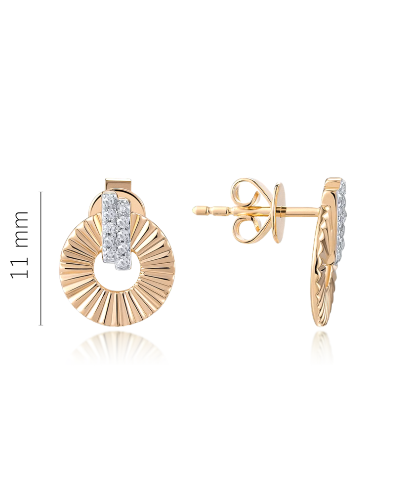 Auksiniai auskarai su deimantais