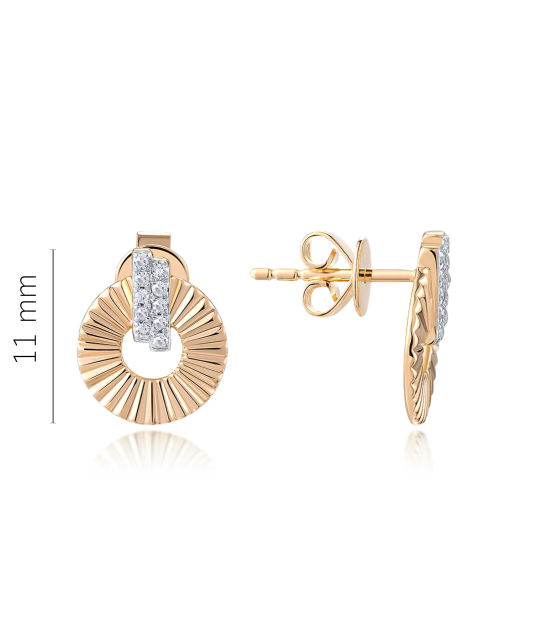 Auksiniai auskarai su deimantais