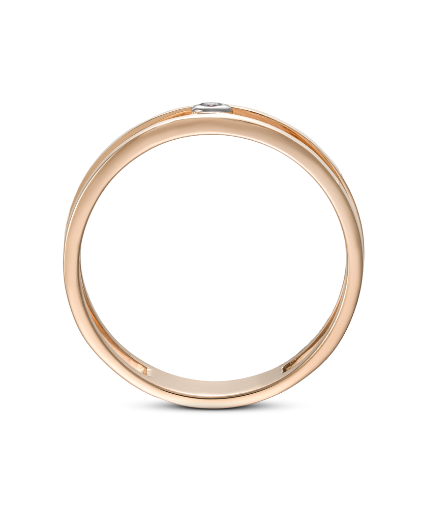 Auksinis žiedas su deimantu