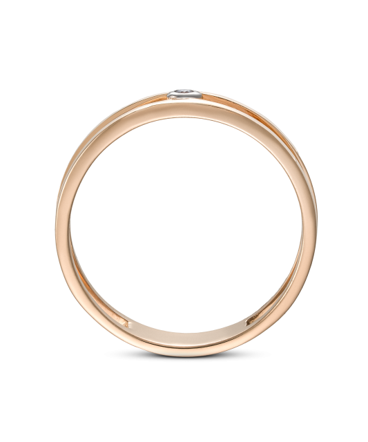 Auksinis žiedas su deimantu