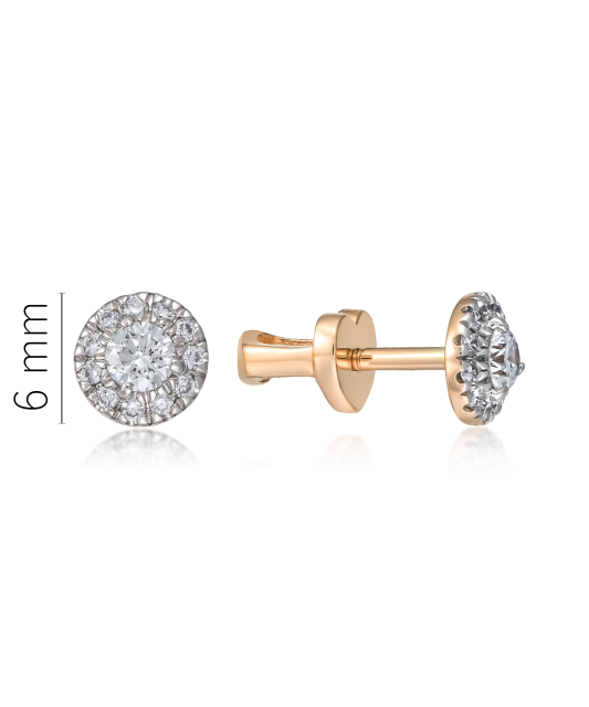 Auksiniai auskarai su deimantais