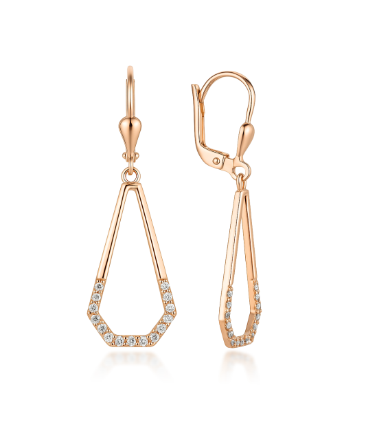 Auksiniai auskarai su cirkoniais