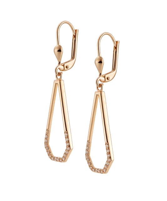 Auksiniai auskarai su cirkoniais