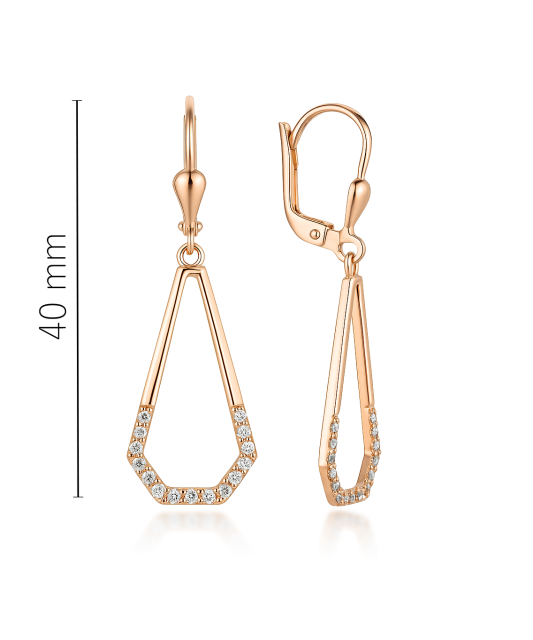 Auksiniai auskarai su cirkoniais