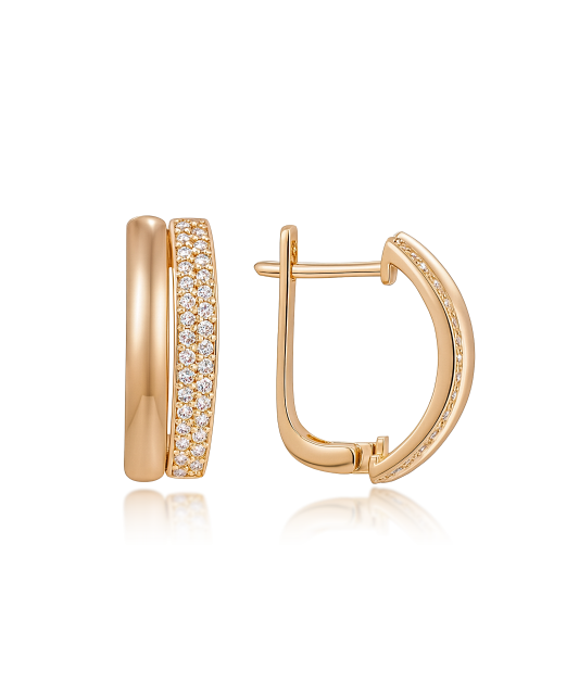 Auksiniai auskarai su cirkoniais