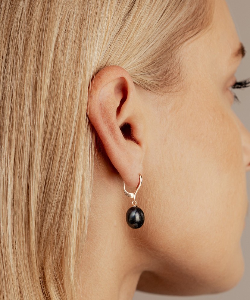 Auksiniai auskarai su perlais  - Goldinga