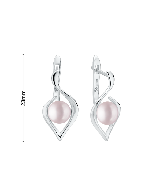 Sidabriniai auskarai su perlais