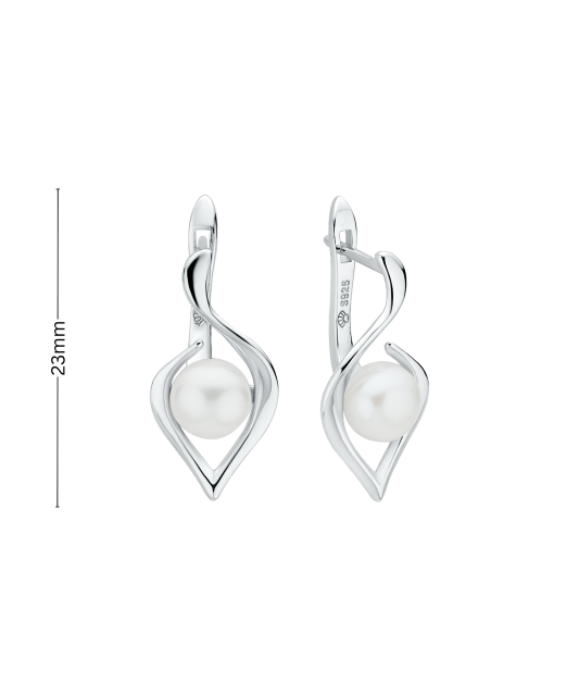 Sidabriniai auskarai su perlais