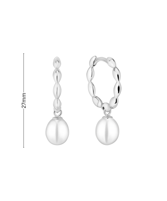 Sidabriniai auskarai su perlais