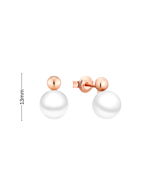 Paauksuoti Sidabriniai auskarai su perlais