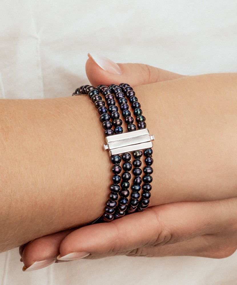 Perlų apyrankė su sidabru  - Goldinga