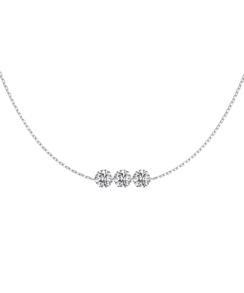 Sidabrinė grandinėlė su cirkonio pakabuku