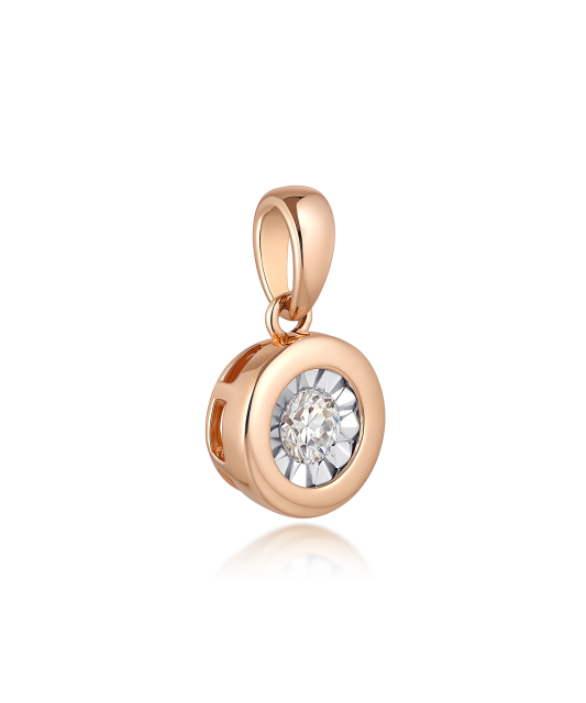 Auksinis pakabukas su deimantu