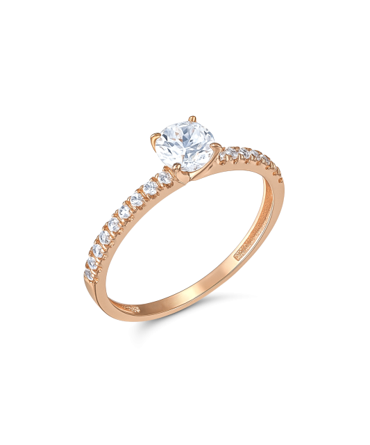 Auksinis žiedas su cirkoniais