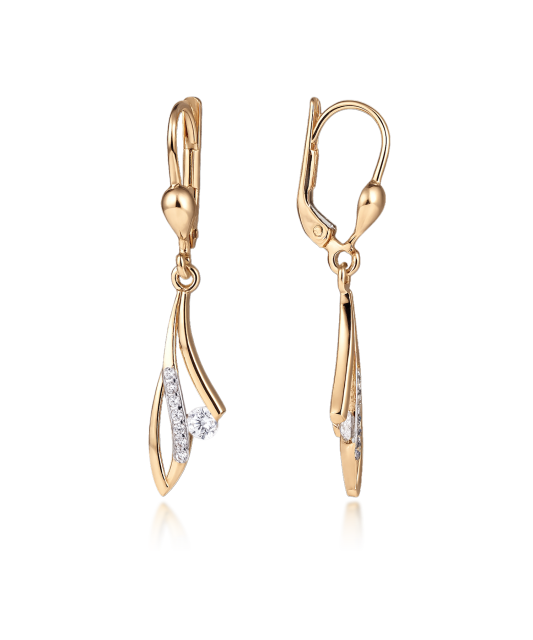 Auksiniai auskarai su cirkoniais