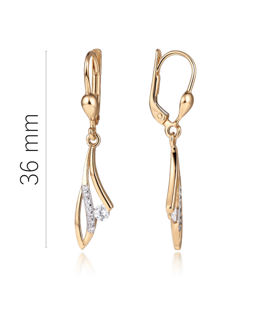 Auksiniai auskarai su cirkoniais