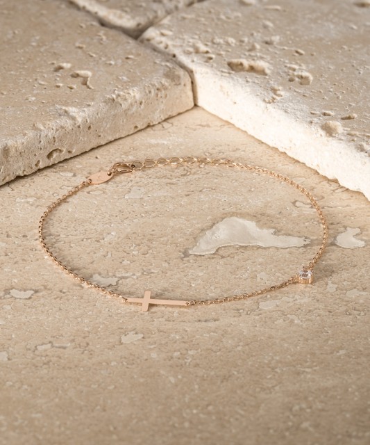 Auksinė apyrankė su cirkoniu