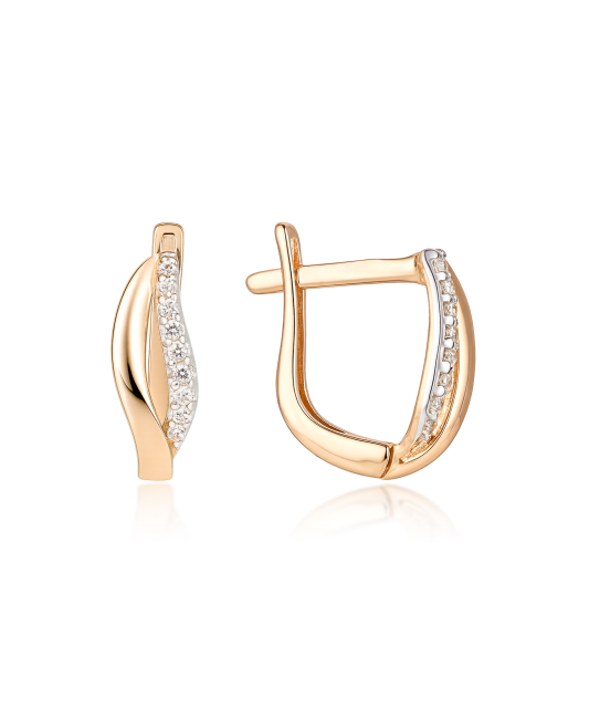 Auksiniai auskarai su cirkoniais