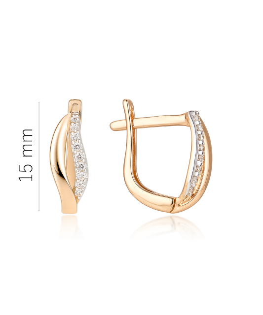 Auksiniai auskarai su cirkoniais