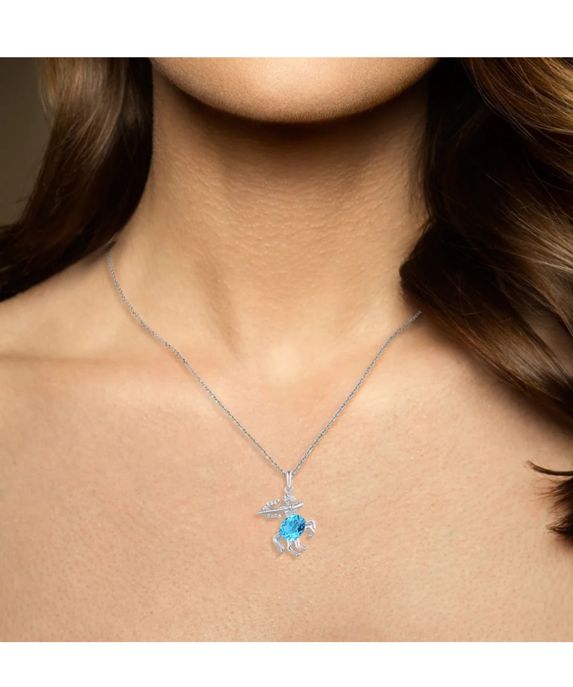 Sidabrinis pakabukas su cirkoniais "Šaulys"