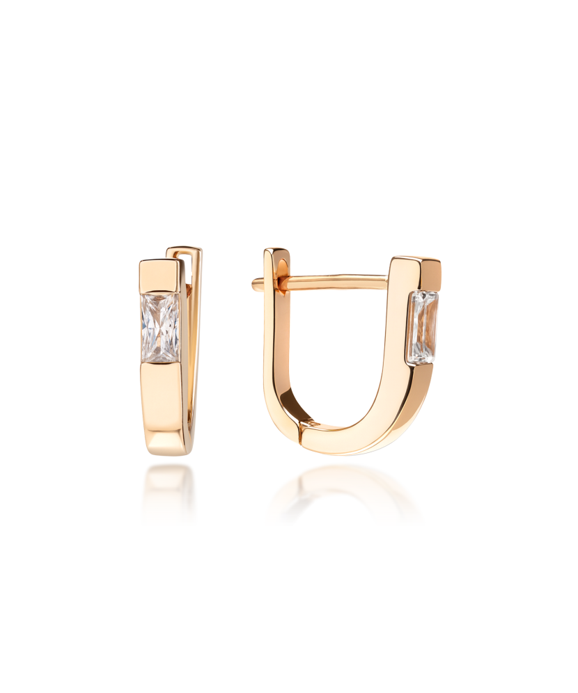 Auksiniai auskarai su cirkoniais