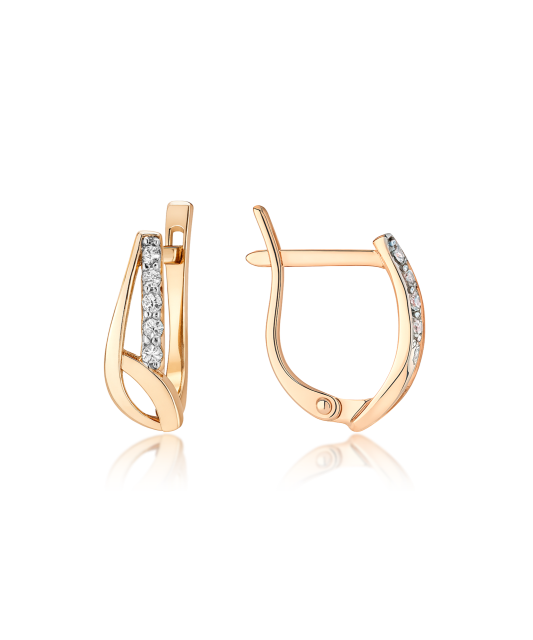 Auksiniai auskarai su cirkoniais