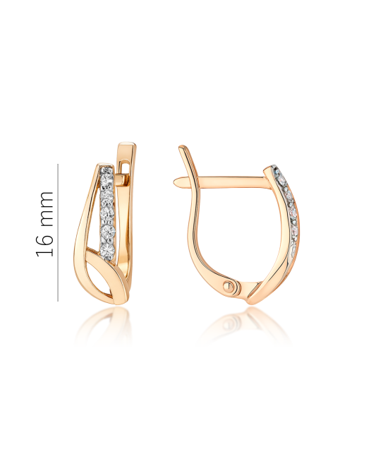 Auksiniai auskarai su cirkoniais