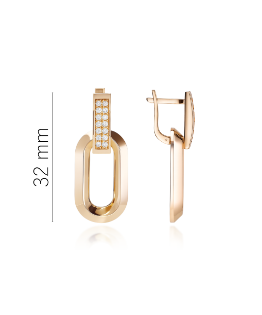 Auksiniai auskarai su cirkoniais