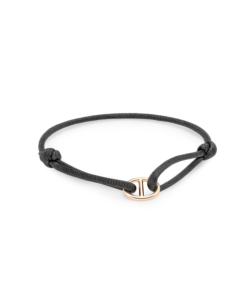 Juodo siūlo apyrankė su auksu