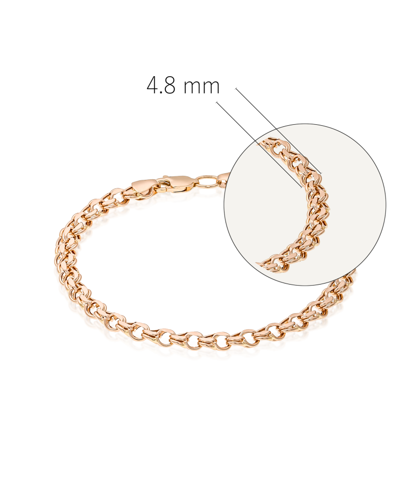 Auksinė apyrankė "Bismark" 4.8mm