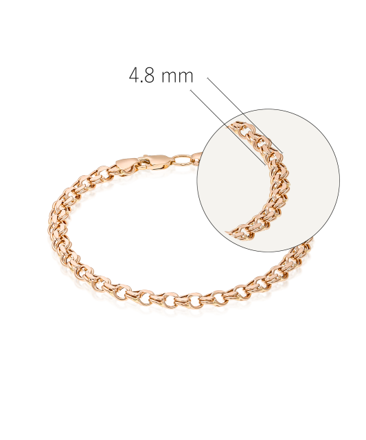 Auksinė apyrankė "Bismark" 4.8mm