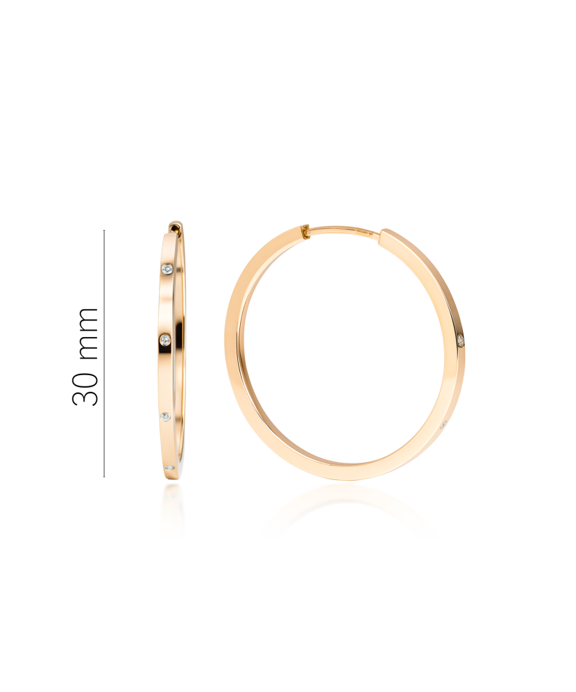 Auksiniai auskarai rinkutės 30mm  - Goldinga