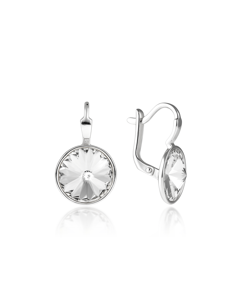 Sidabriniai auskarai su kristalais