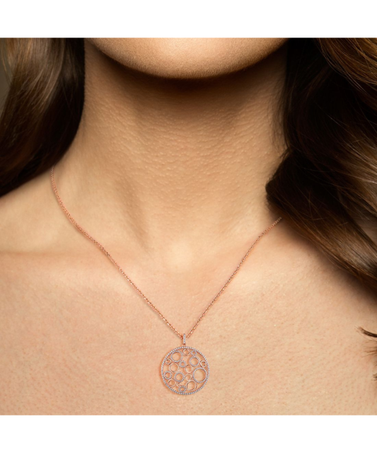 Paauksuotas sidabrinis pakabukas su cirkoniais