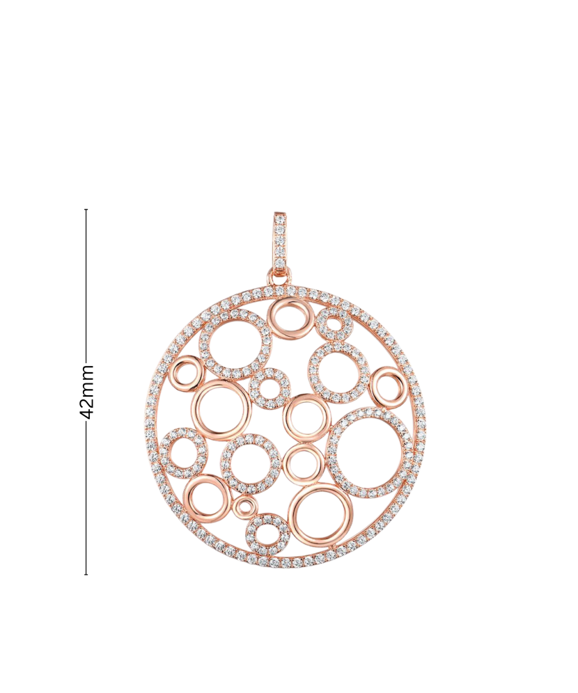 Paauksuotas sidabrinis pakabukas su cirkoniais