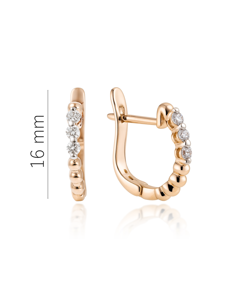 Auksiniai auskarai su briliantais